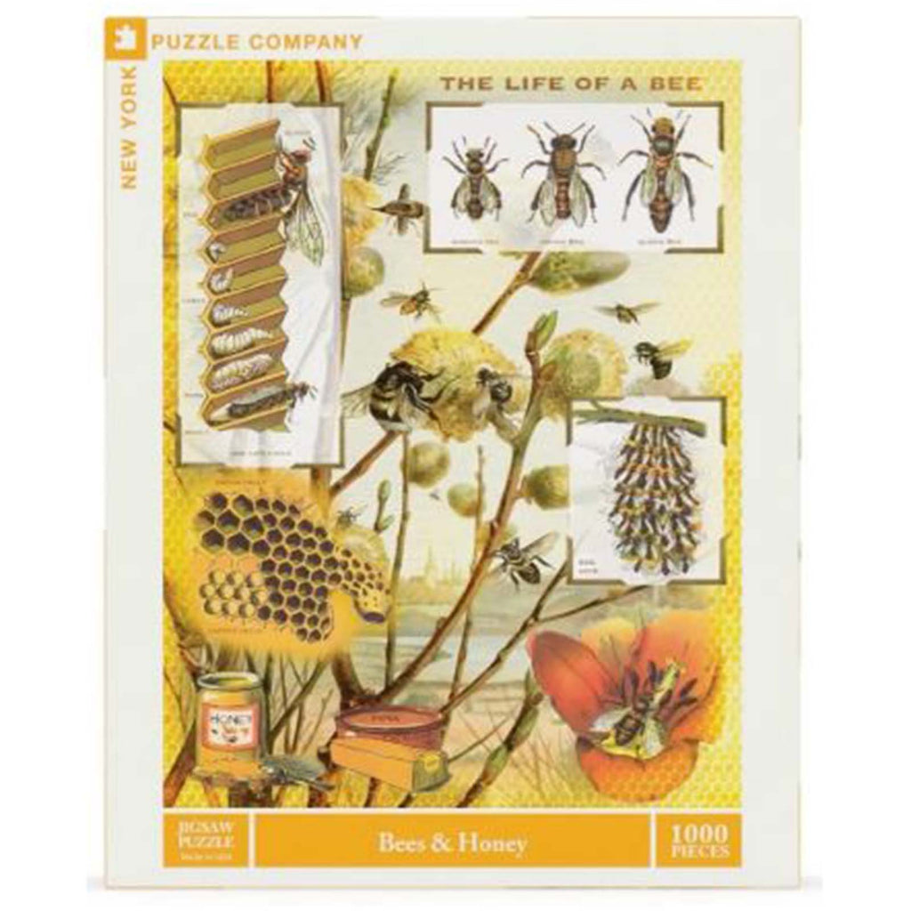 New York Puzzle Bees And Honey 1000 Piece Jigsaw Puzzle