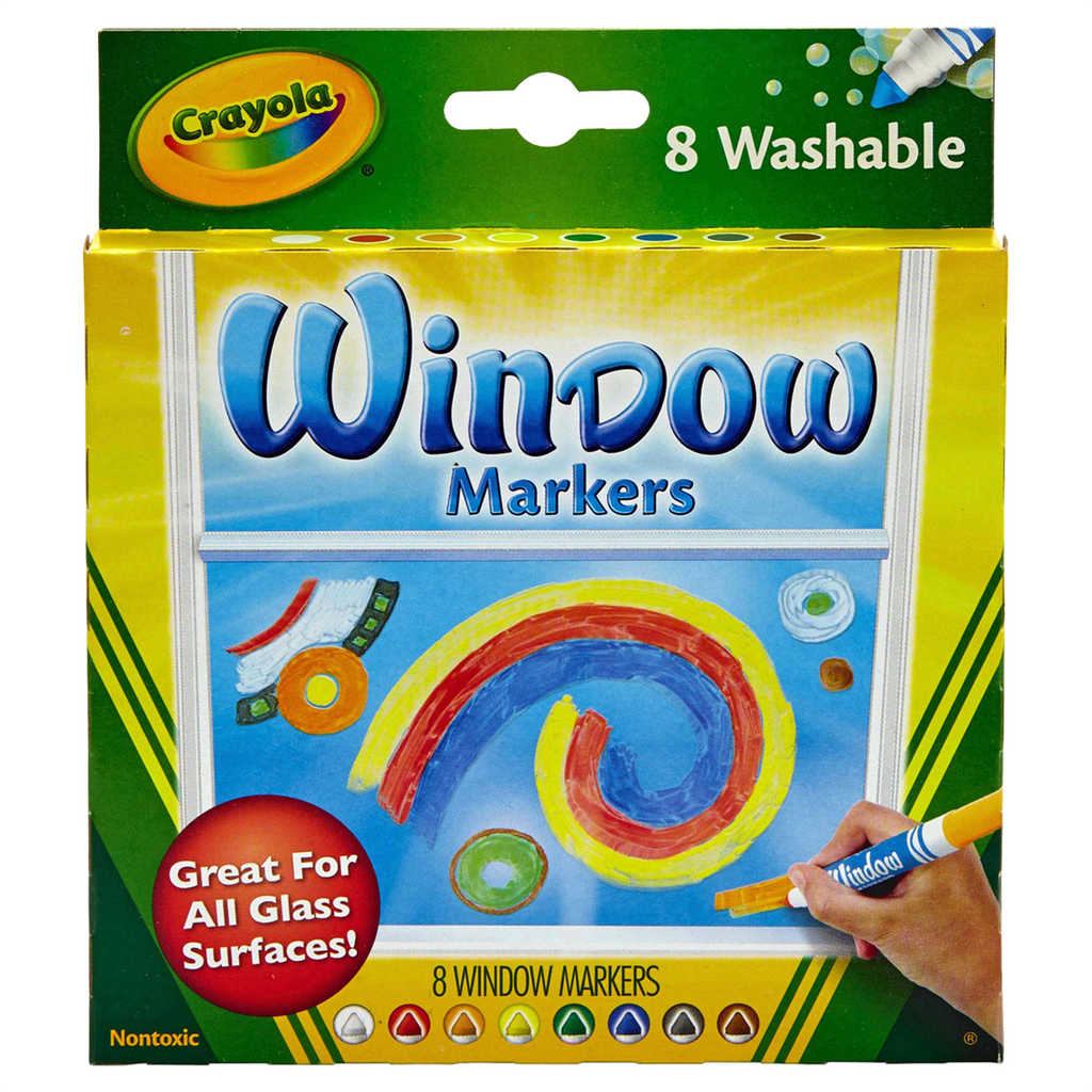 Crayola Washable Window Markers 8 Count Set