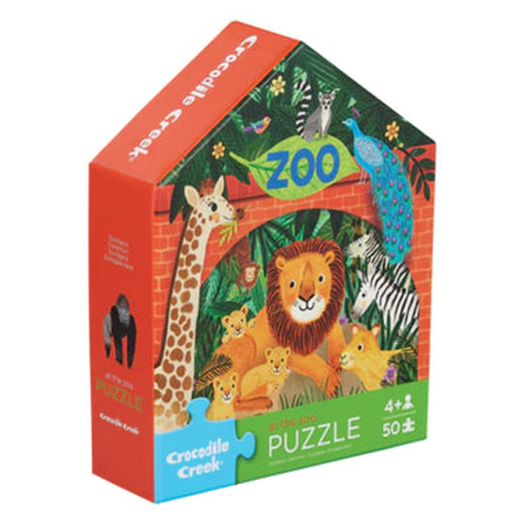 Crocodile Creek Flat House Zoo 50 Piece Jigsaw Puzzle