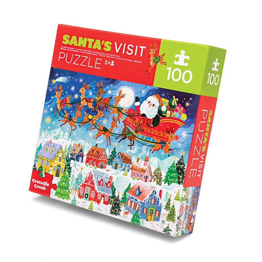 Crocodile Creek Santa's Visit 100 Piece Jigsaw Puzzle - Radar Toys