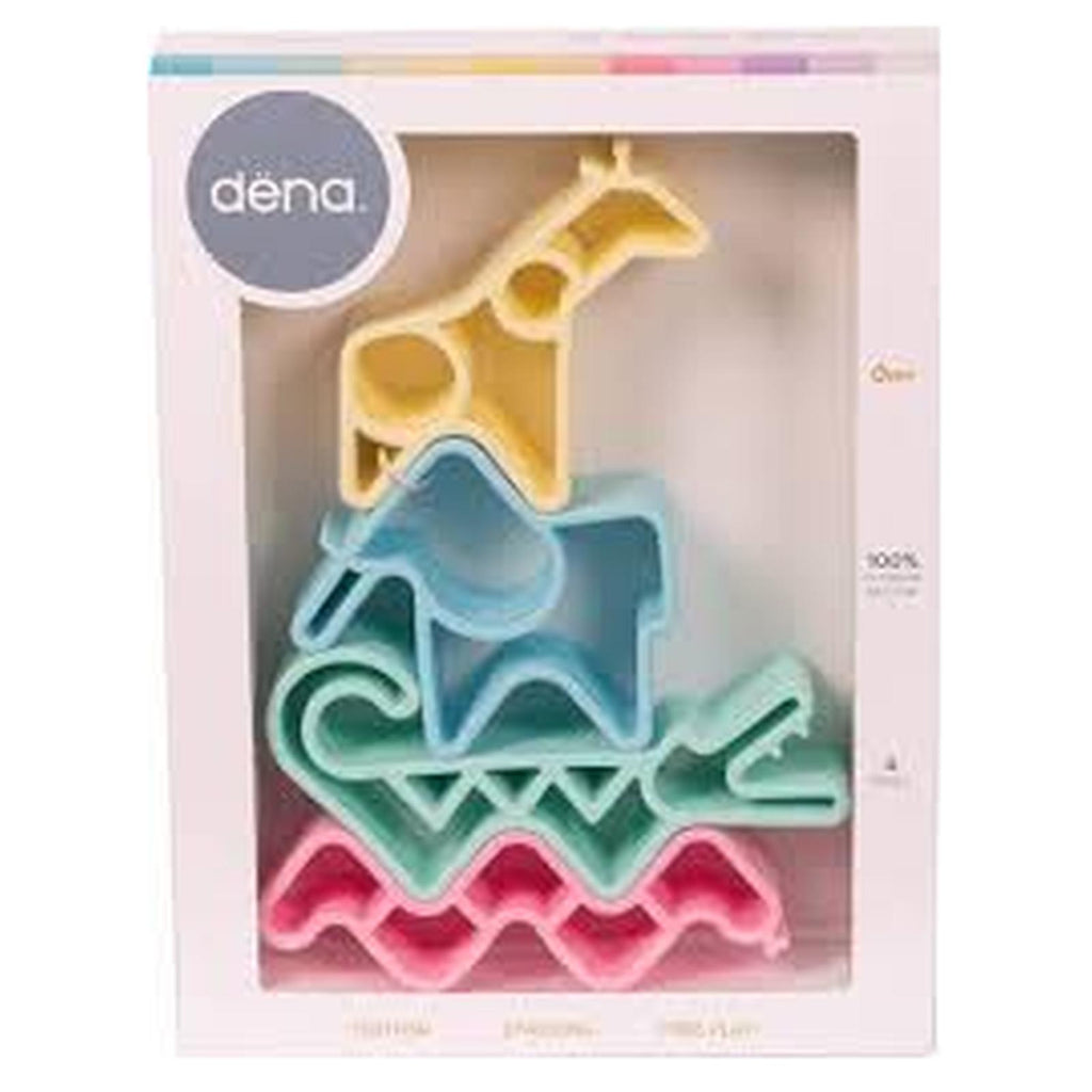 Dena Pastel Animals Silicone Teather Stacking Set