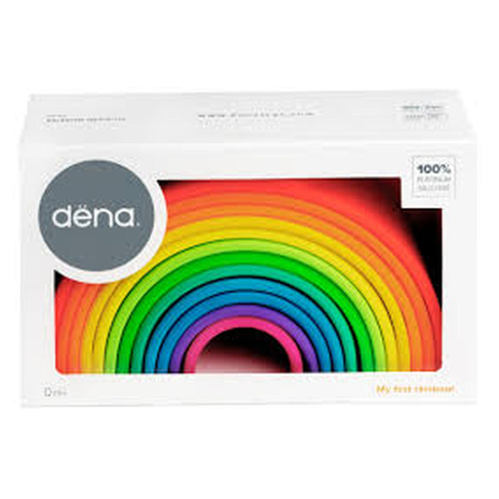 Dena Neon Rainbow Large Silicone Teather Stacking Set