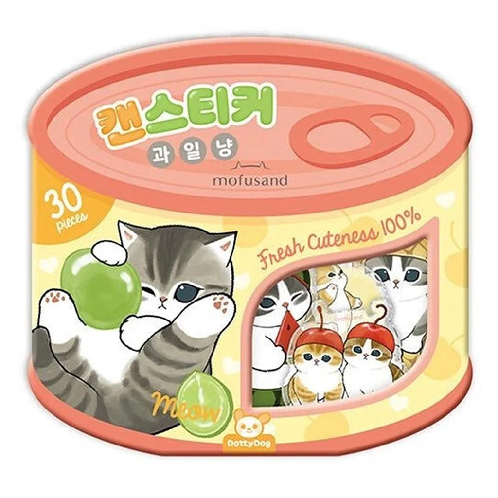 Dotty Dog Mofusand Fruit Cat Can Sticker Set - Radar Toys