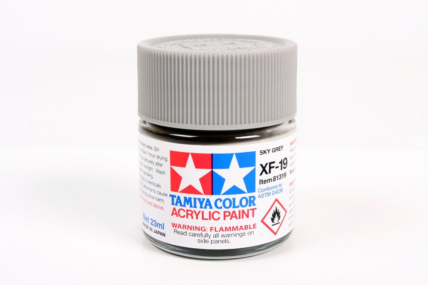 Tamiya Color XF-19 Sky Gray Flat Acrylic Paint 23mL TAM81319