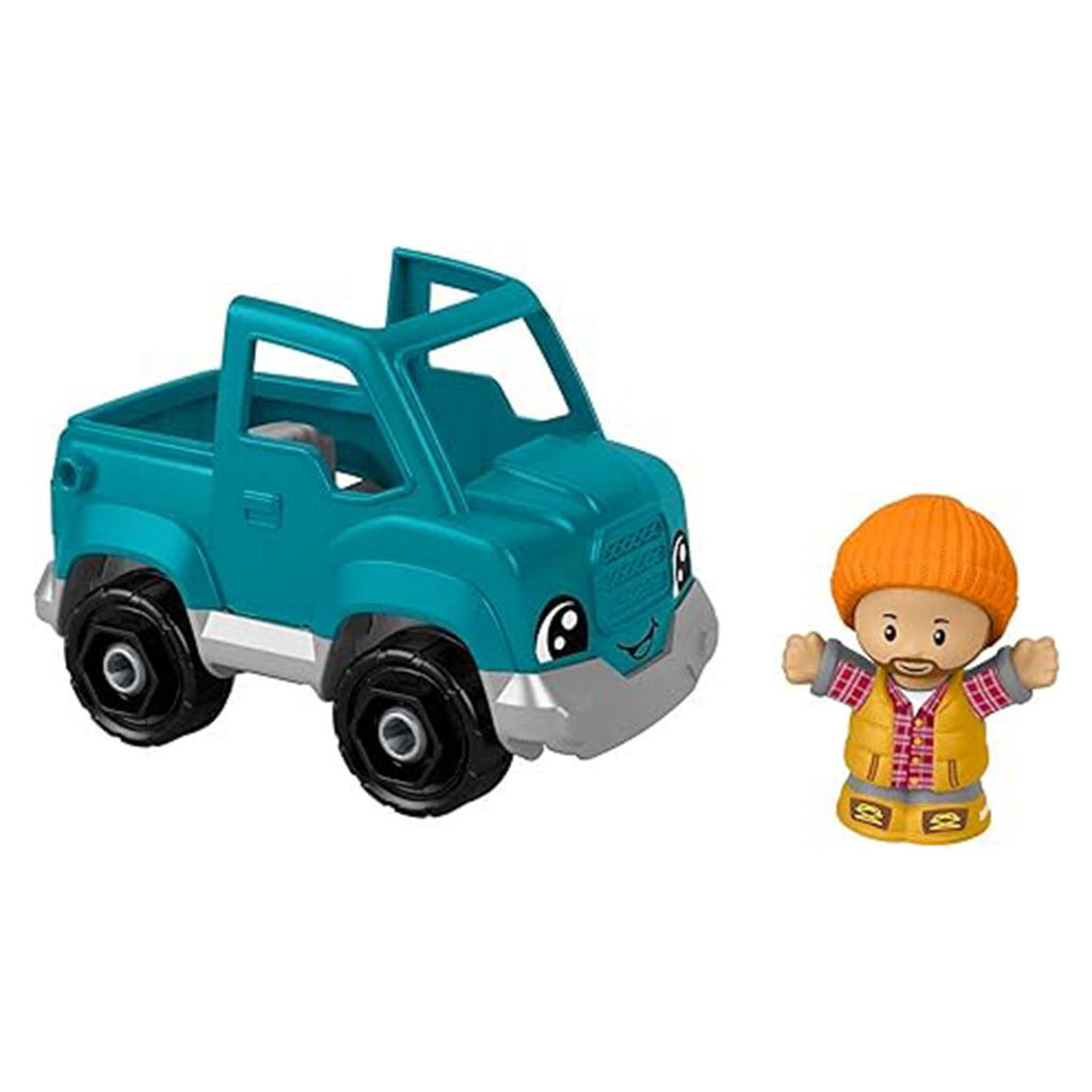 Fisher Price Little People Teal Pickup Truck With Figure Set
