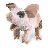 Folkmanis Grunting Pig 13 Inch Plush Puppet - Radar Toys