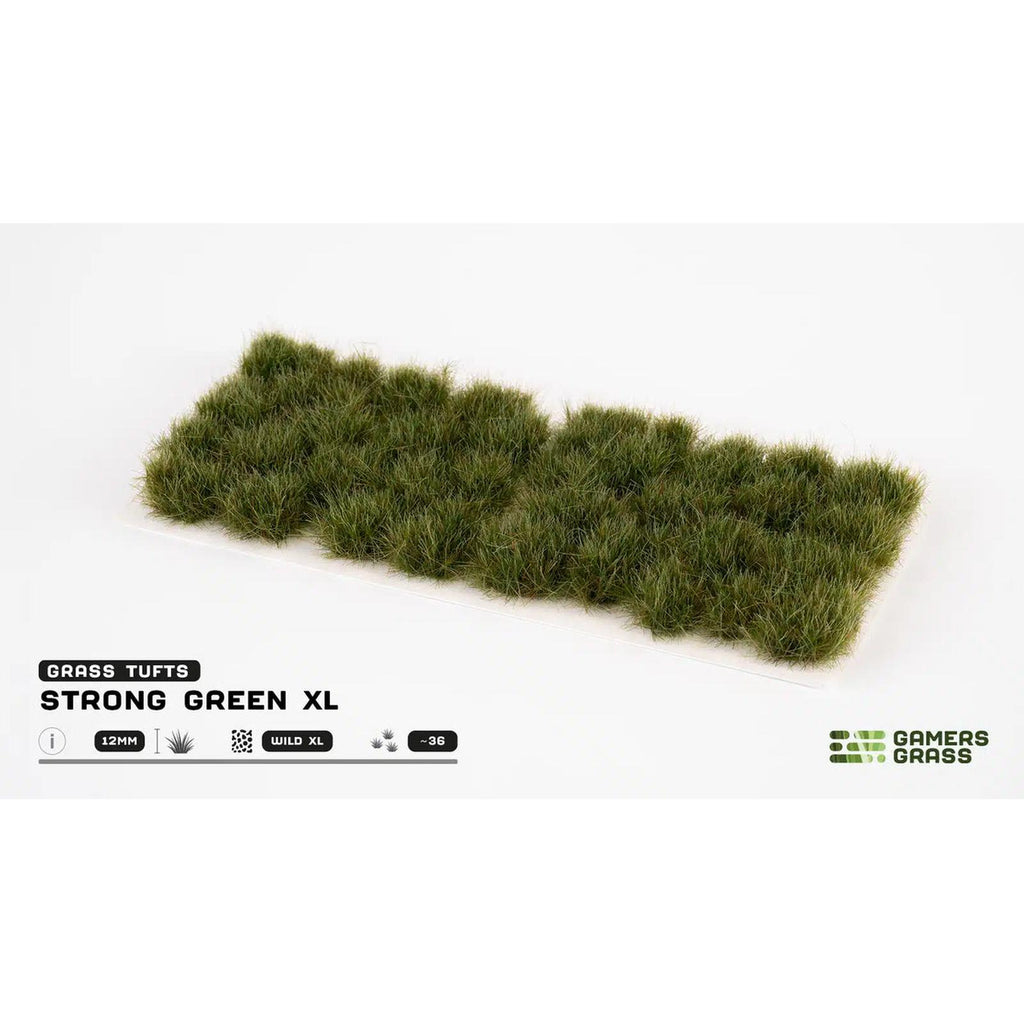 Gamers Grass Strong Green XL 12mm Tuft Wild