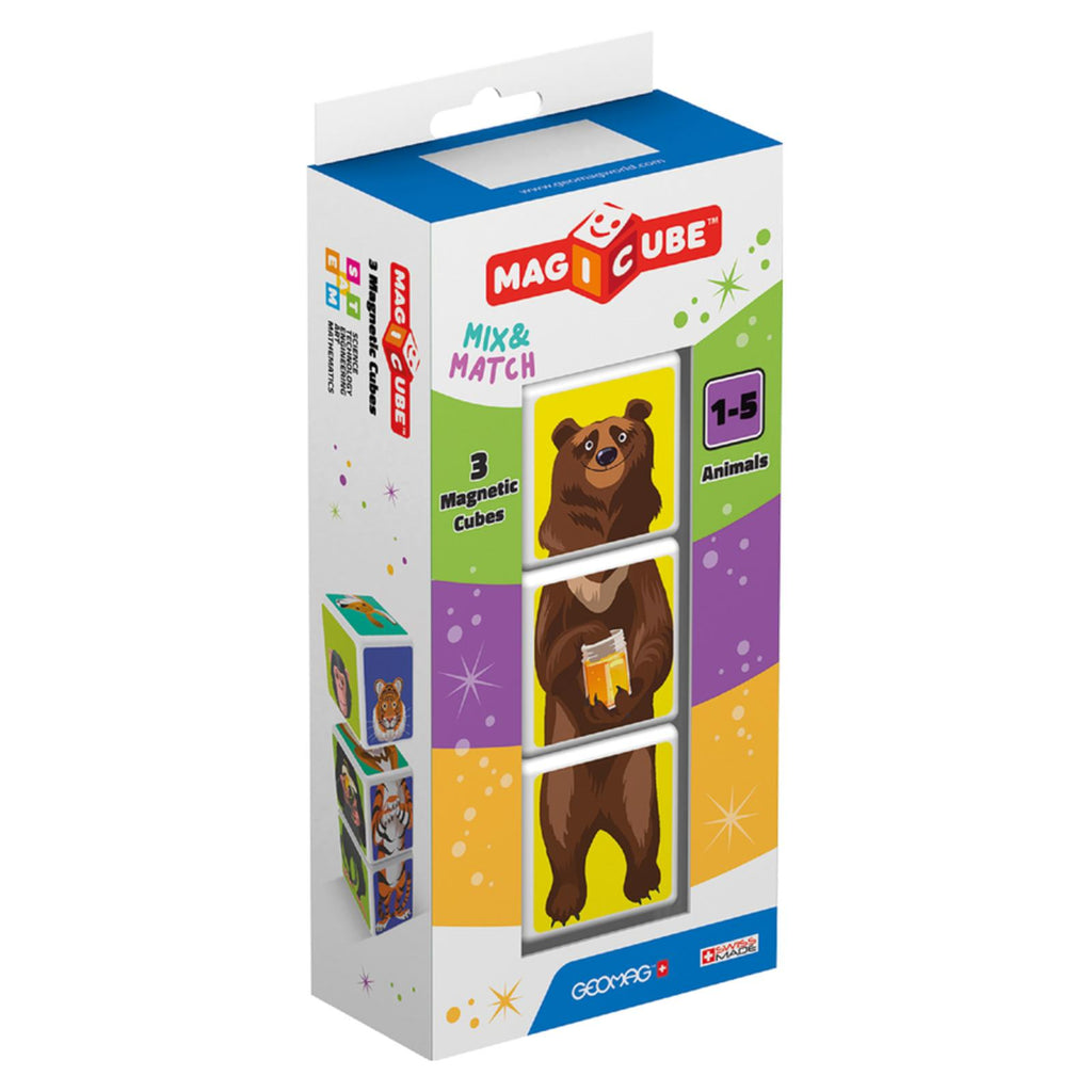 Geomag Magicube Mix And Match Animals 3 Piece Building Set