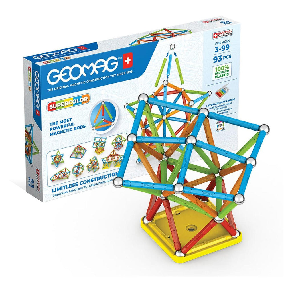 Geomag Supercolor Magnetic Rods 93 Piece Building Set