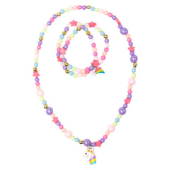 Great Pretenders Cheerful Starry Unicorn Two Piece Necklace And Bracelet Set - Radar Toys