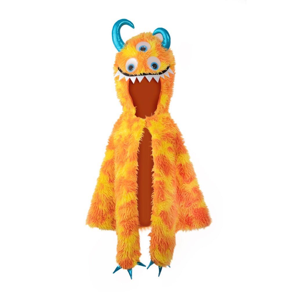 Great Pretenders Giggle The Monster Orange And Yellow Cape Size 4-6 - Radar Toys