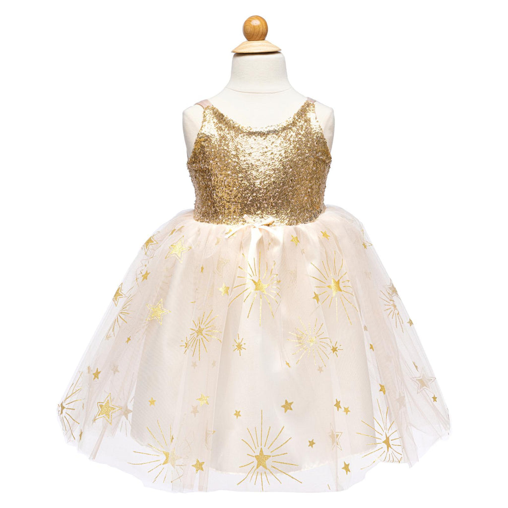 Great Pretenders Golden Glam Party Dress Size 5-6 - Radar Toys