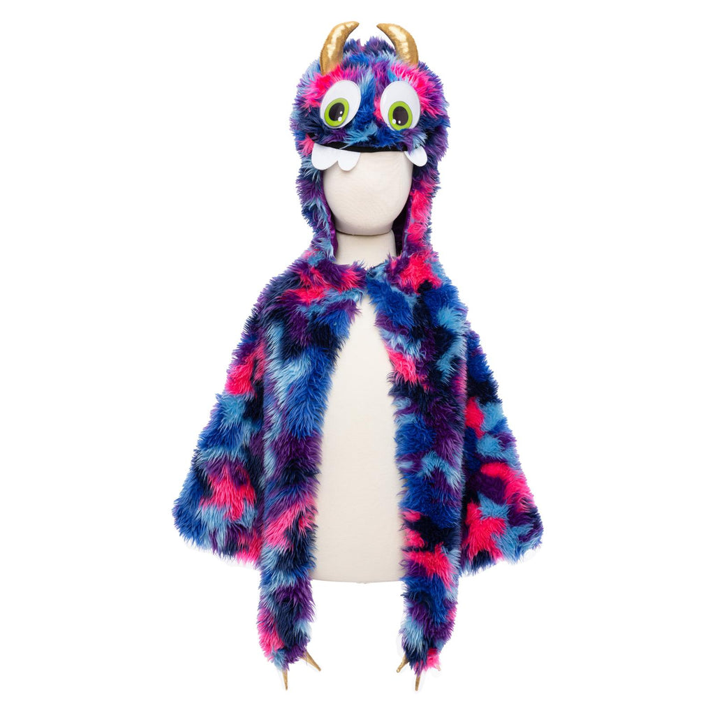 Great Pretenders Goober The Monster Blue And Purple Cape Size 4-6 - Radar Toys