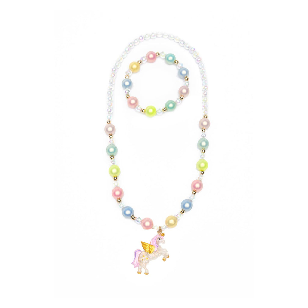 Great Pretenders Happy Go Unicorn Two Piece Necklace And Bracelet Set - Radar Toys