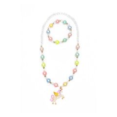 Great Pretenders Happy Go Unicorn Two Piece Necklace And Bracelet Set - Radar Toys