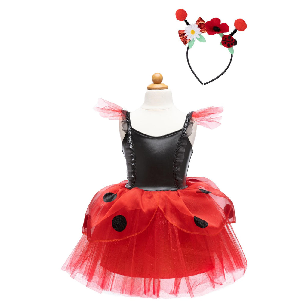Great Pretenders Ladybug Dress And Headband Size 5-6 - Radar Toys