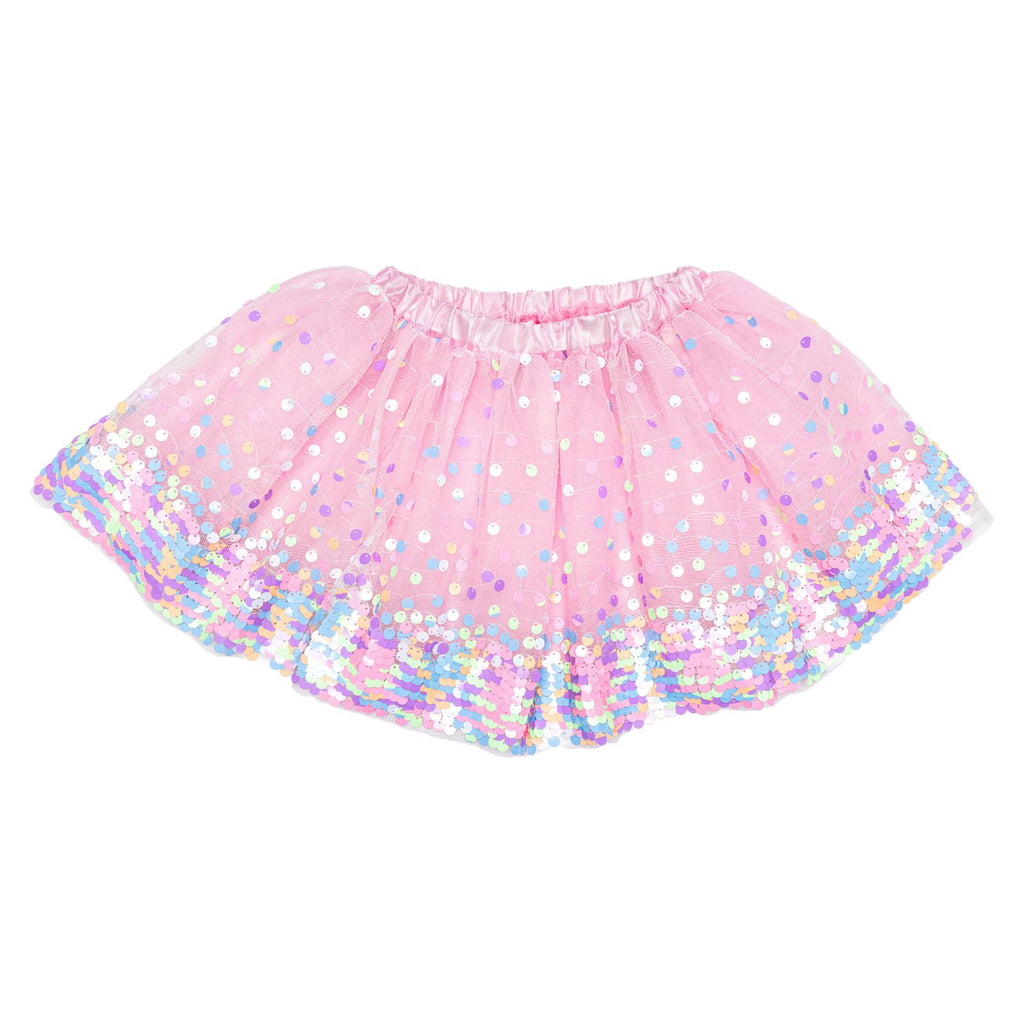 Great Pretenders Party Fun Sequins Pink Neon Skirt Size 4-6 - Radar Toys