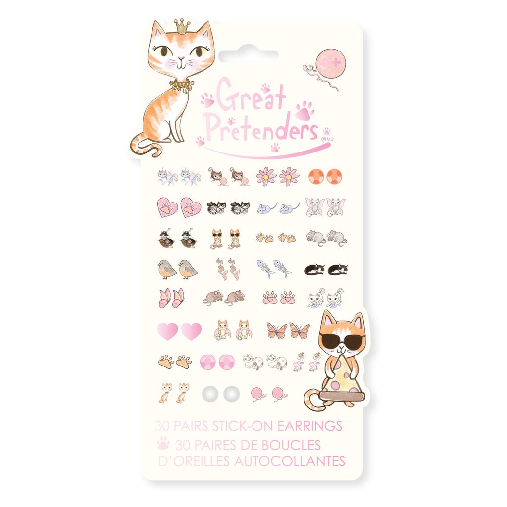 Great Pretenders Paw-Some Cat Sticker Earrings Sheet - Radar Toys
