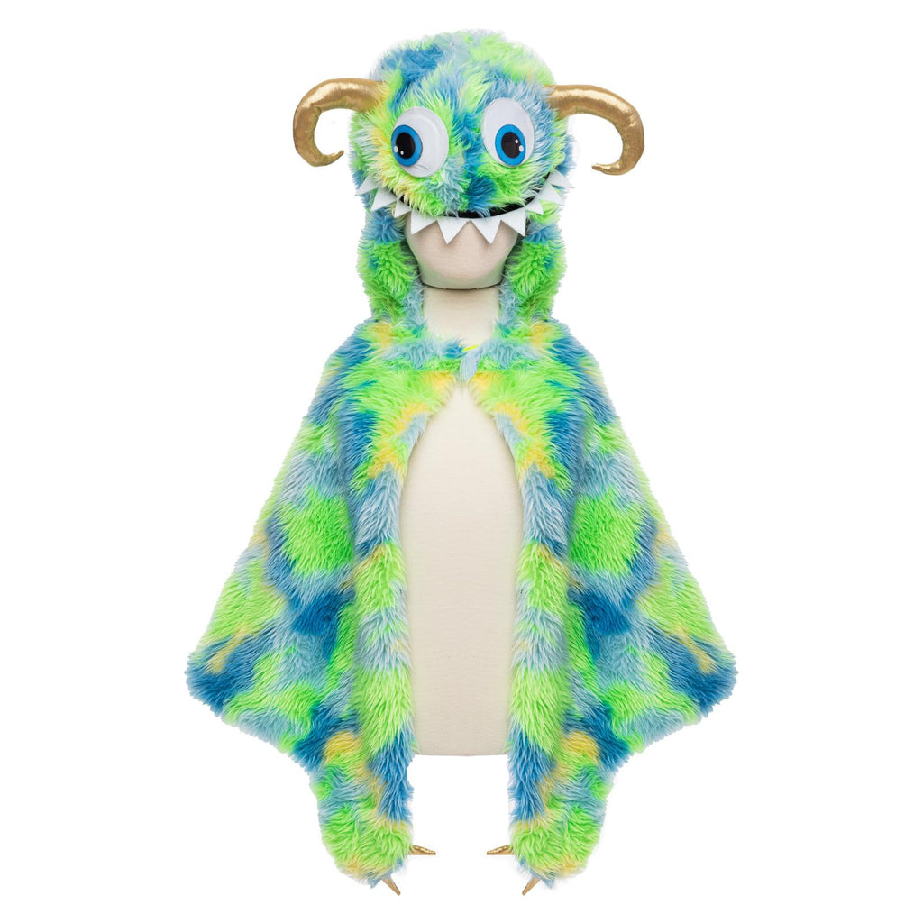 Great Pretenders Swampy The Monster Green And Blue Cape Size 4-6 - Radar Toys