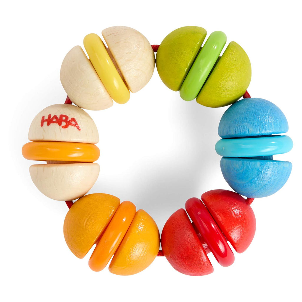 HABA Rainbow Rattle Grasping And Teething Toy