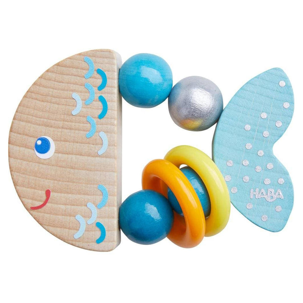 HABA Rattlefish Wooden Baby Rattle - Radar Toys
