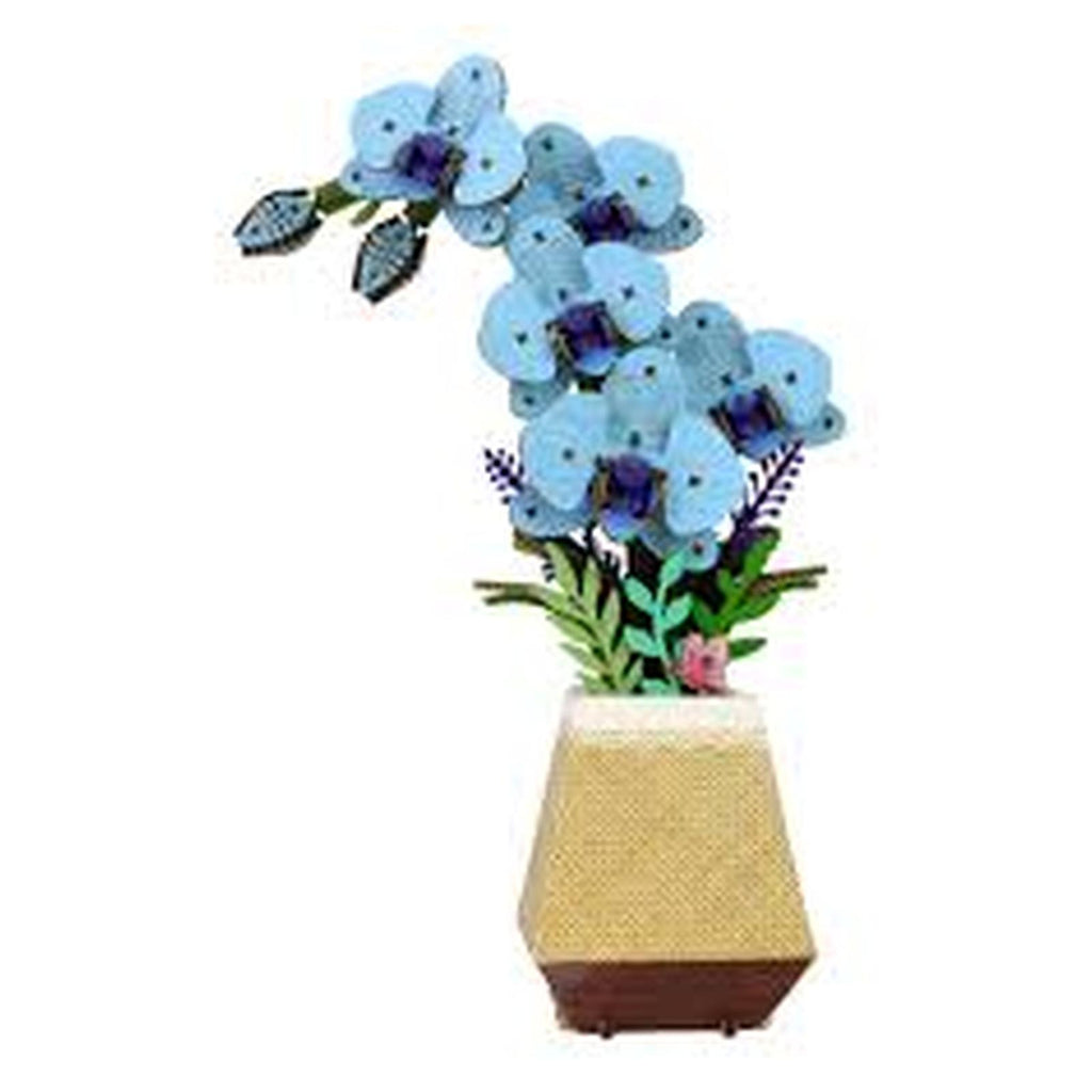Handscraft Blue Phalaenopsis Orchid 3D Wooden Puzzle