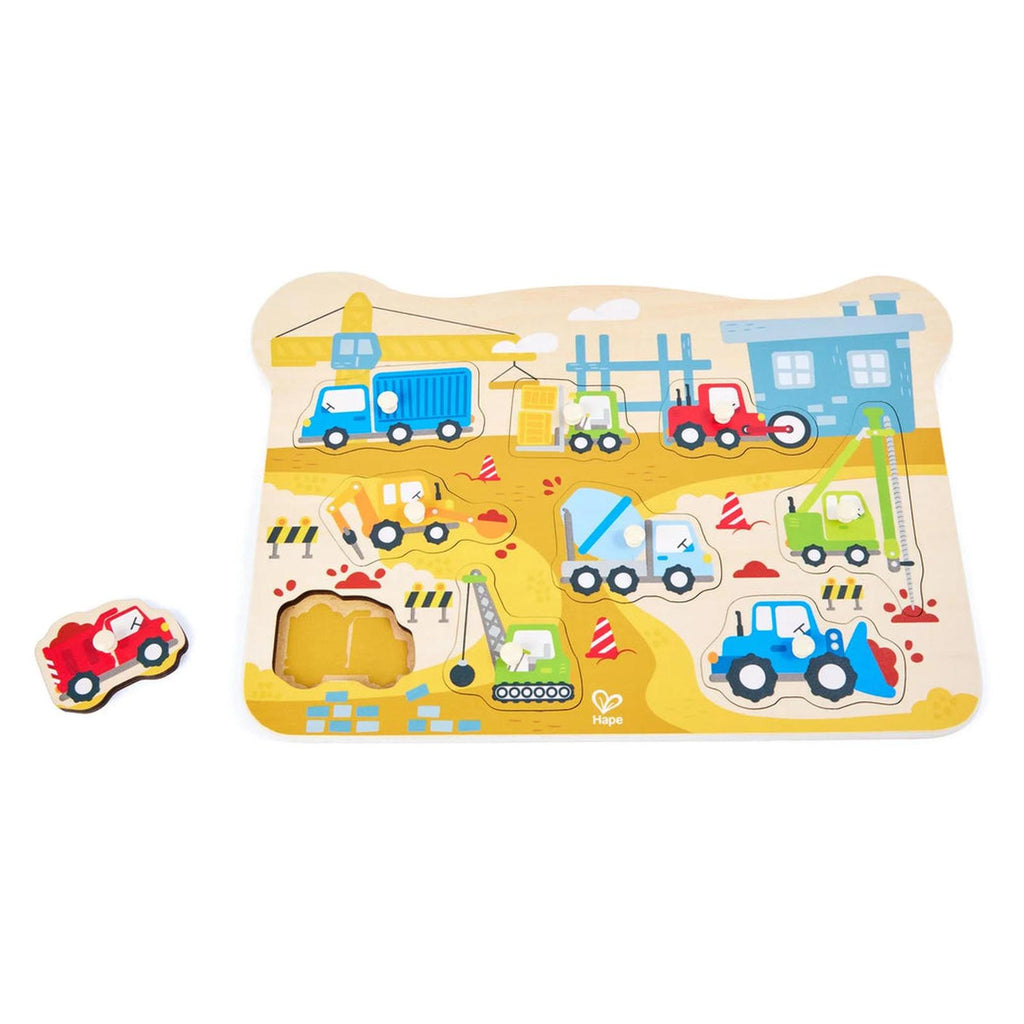 Hape Construction Peg Puzzle - Radar Toys