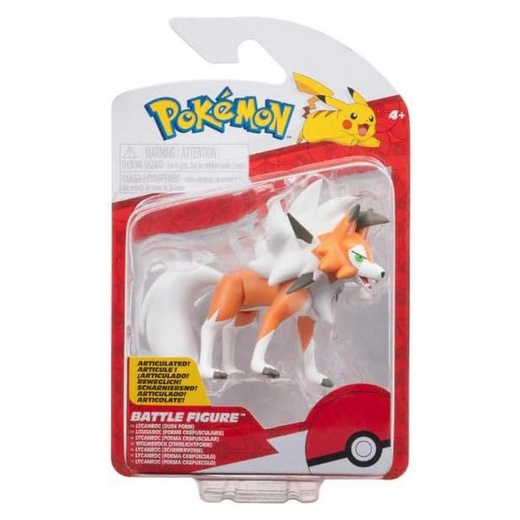 Jazwares Pokemon Battle Figure Pack Lycanroc Dusk Form Figure