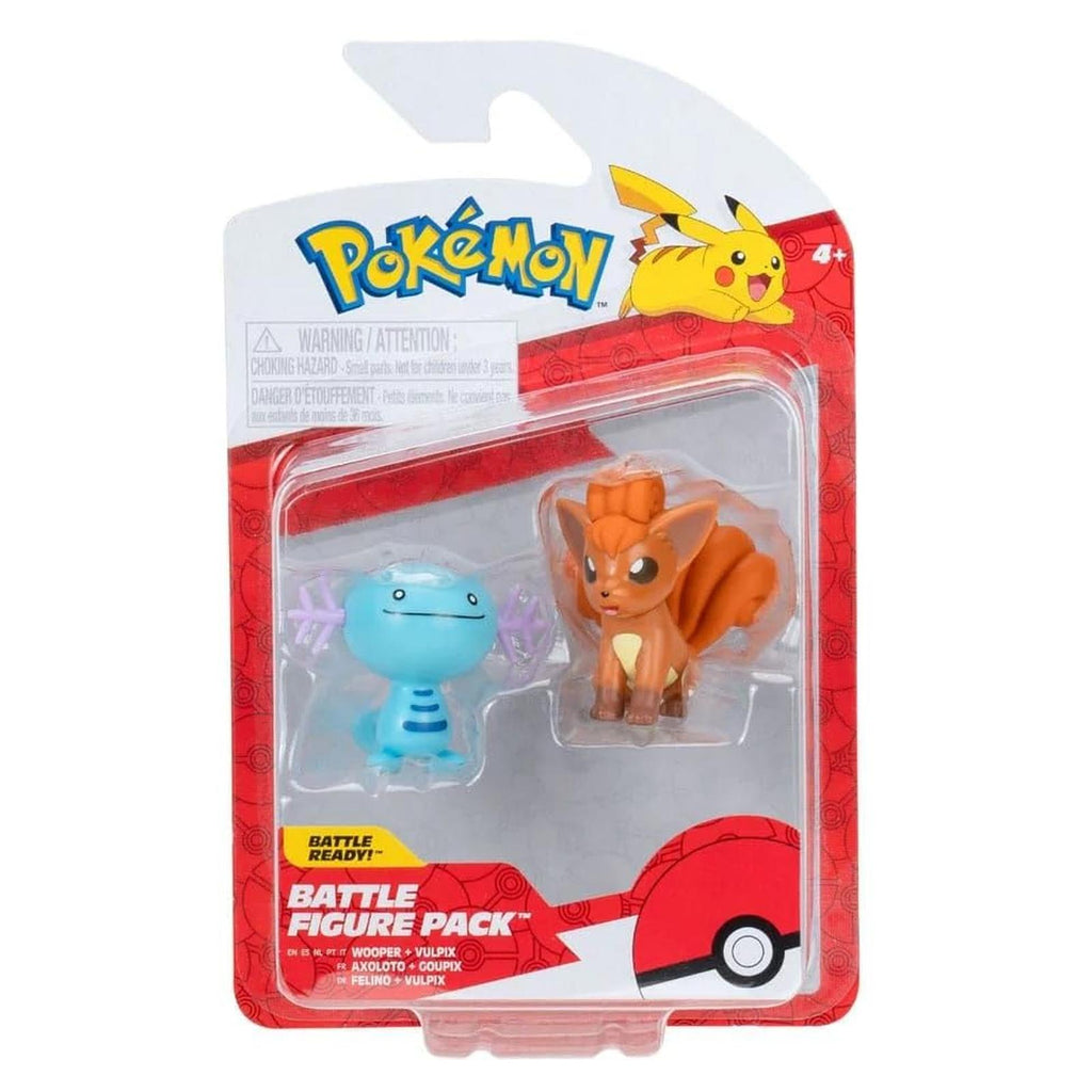 Jazwares Pokemon Battle Figure Pack Wooper And Vulpix Figure