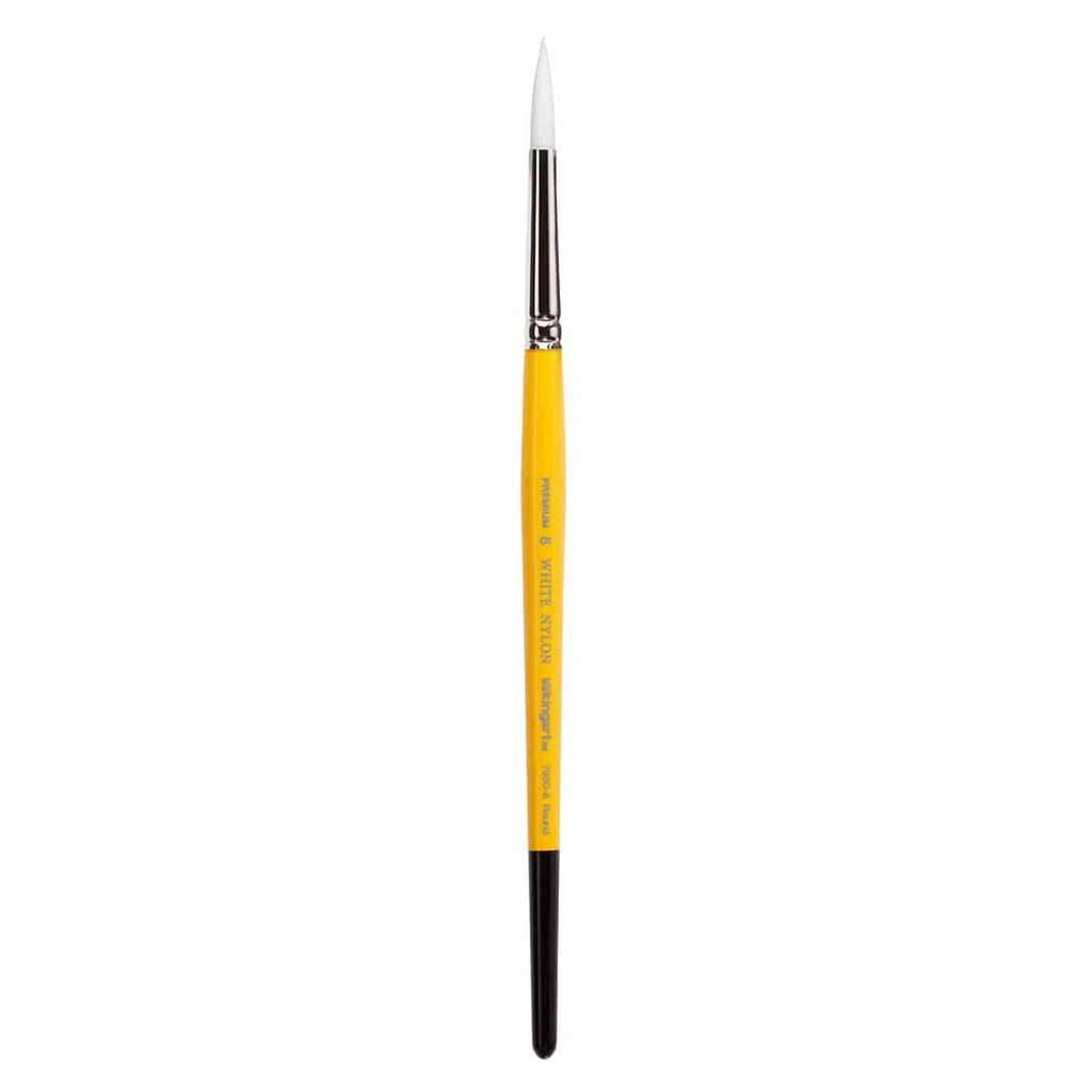 Kingart Gold Grip White Nylon Round Size Eight Brush