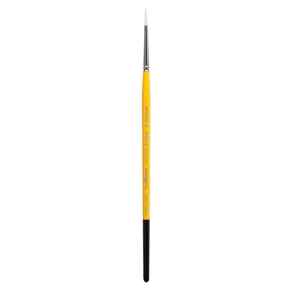 Kingart Gold Grip White Nylon Round Size Two Brush