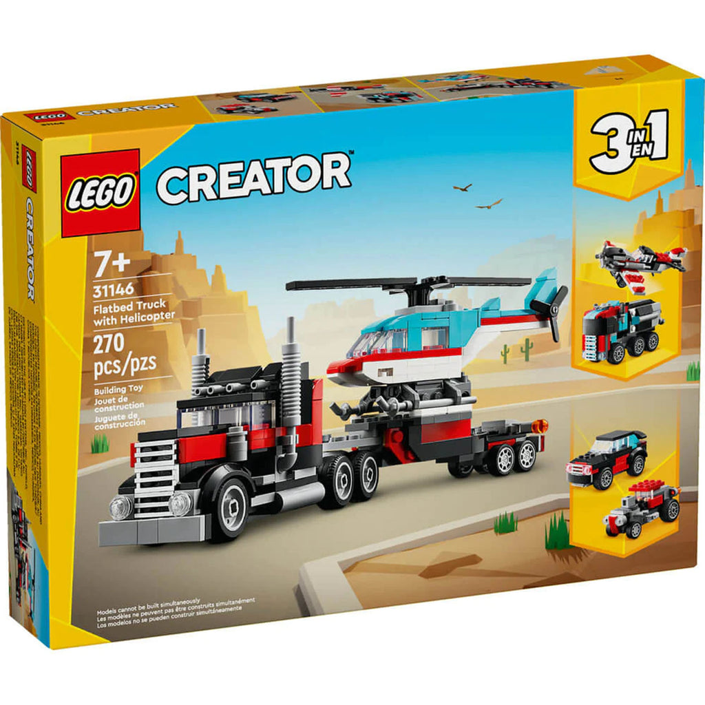 LEGO® Creator Flatbed Truck With Helicopter Building Set 31146
