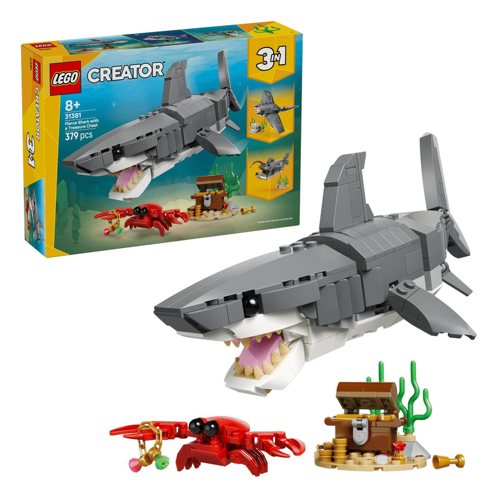 LEGO® Creator Fierce Shark With A Treasure Chest Building Set 31381