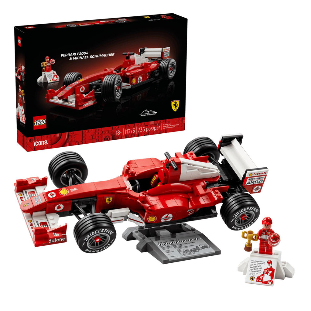 LEGO® Icons Ferrari F2004 And Michael Schumacher Building Set 11375