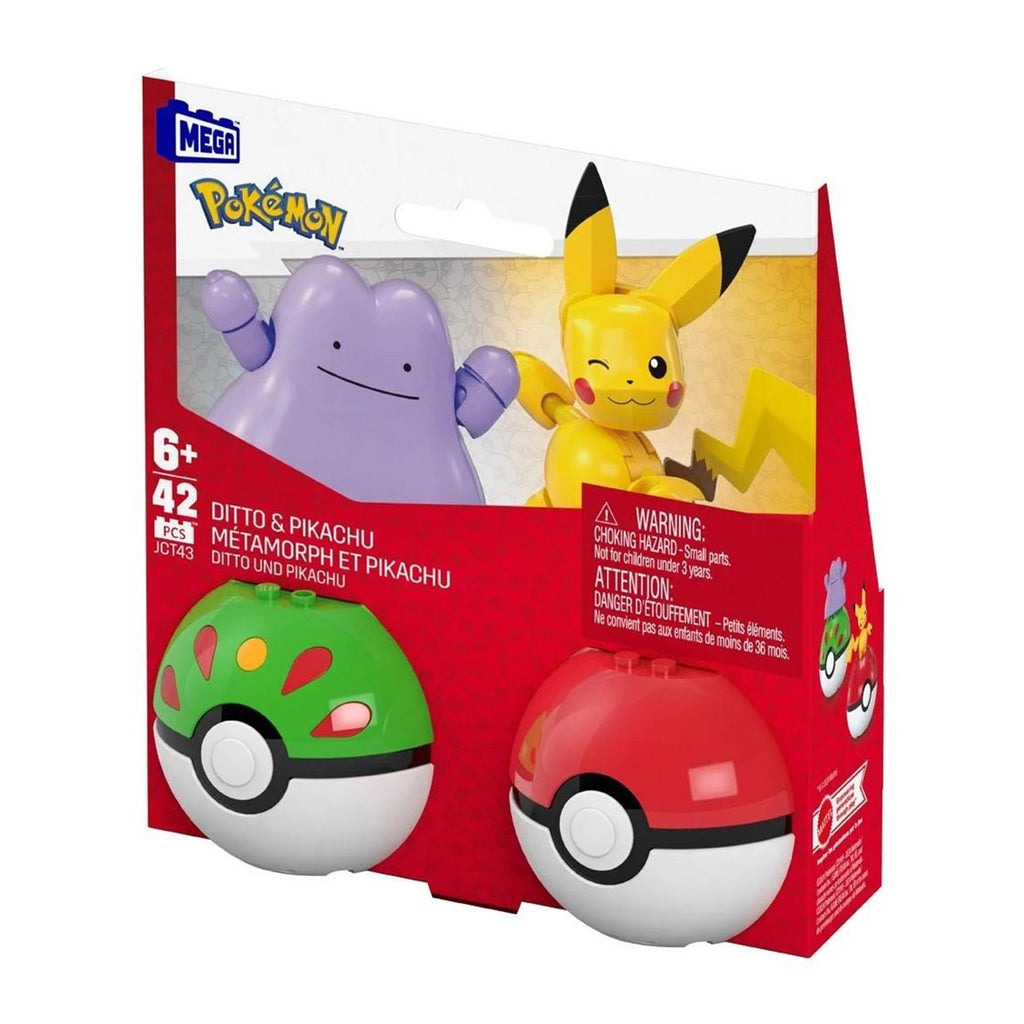 MEGA Pokemon Ditto And Pikachu Building Set