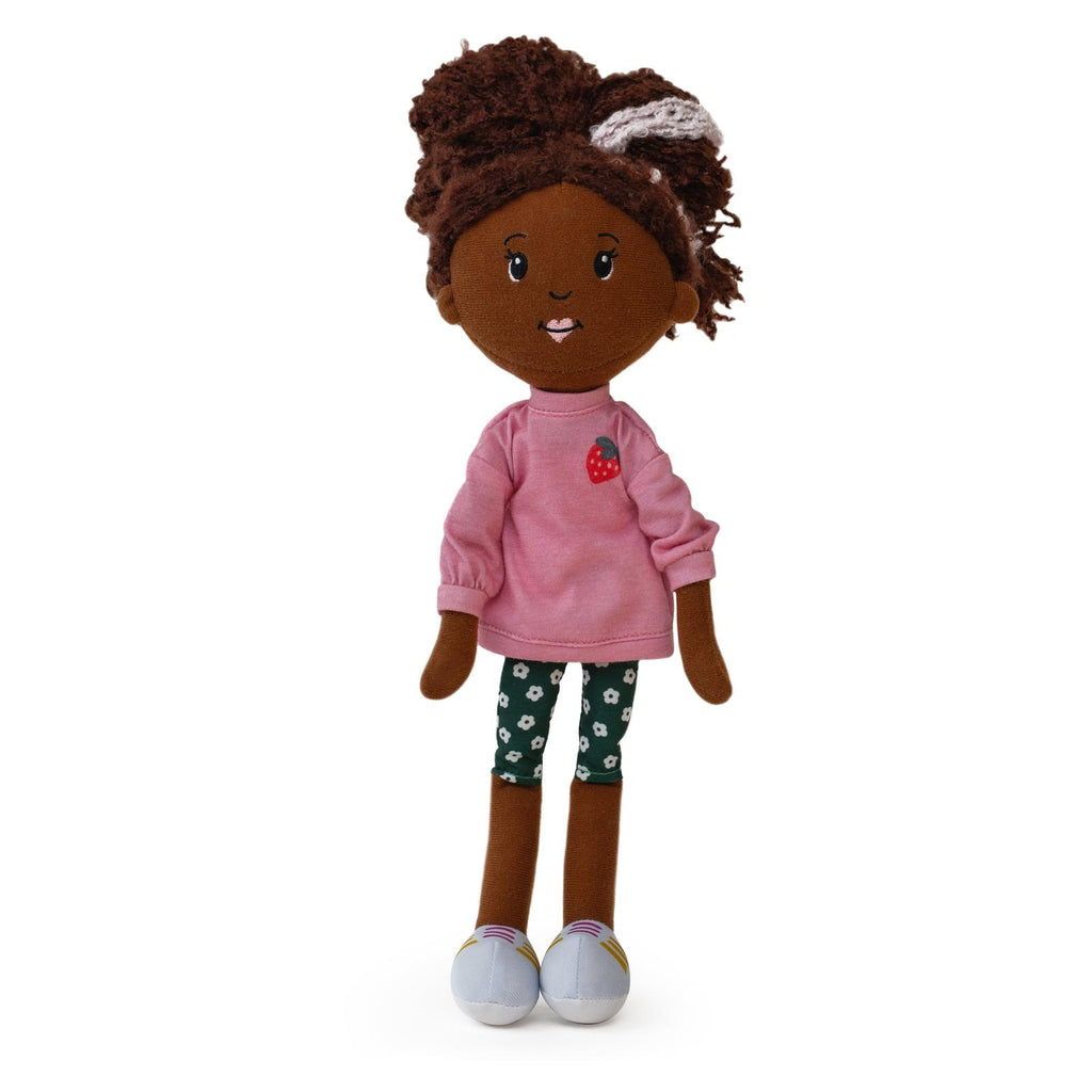 Manhattan Toys Groovy Girls Brown Skin Brown Hair Saige 13 Inch Plush Doll - Radar Toys
