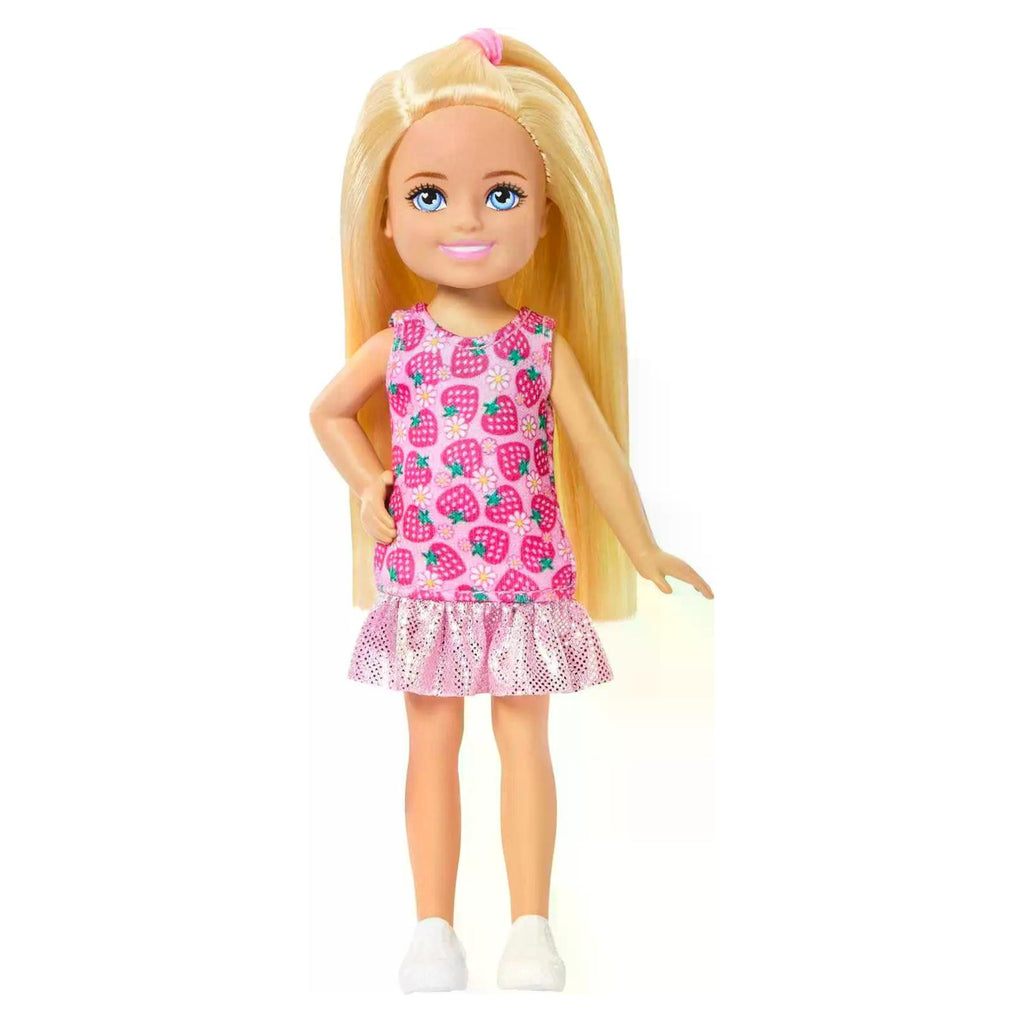 Mattel Barbie Club Chelsea Blonde Strawberry Dress Doll