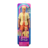 Mattel Barbie Style Blonde Striped Shirt And Polka Dot Shorts Ken Doll - Radar Toys