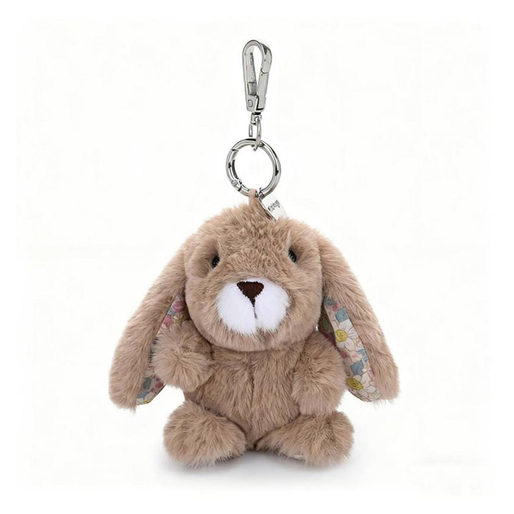 McHugs Brown Long Eared Rabbit Bag Charm 4 Inch Plush Bag Charm