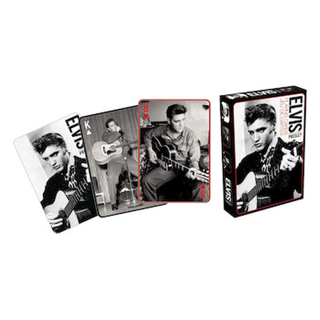 NMR Elvis Black And White Playing Cards