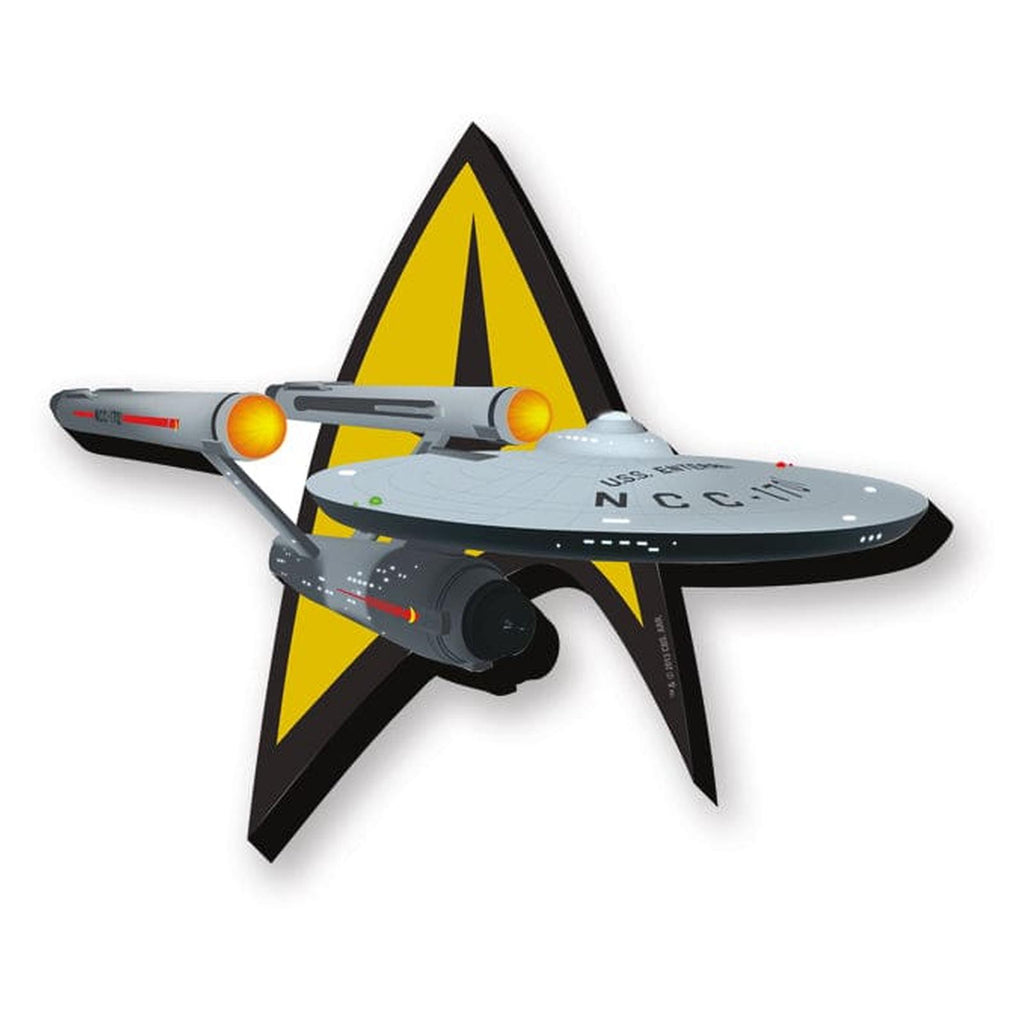 NMR Star Trek Ship And Logo Funky Chunky Magnet