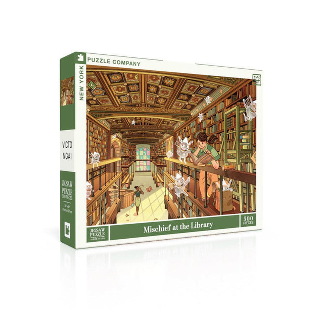 New York Mischief At The Library 500 Piece Jigsaw Puzzle