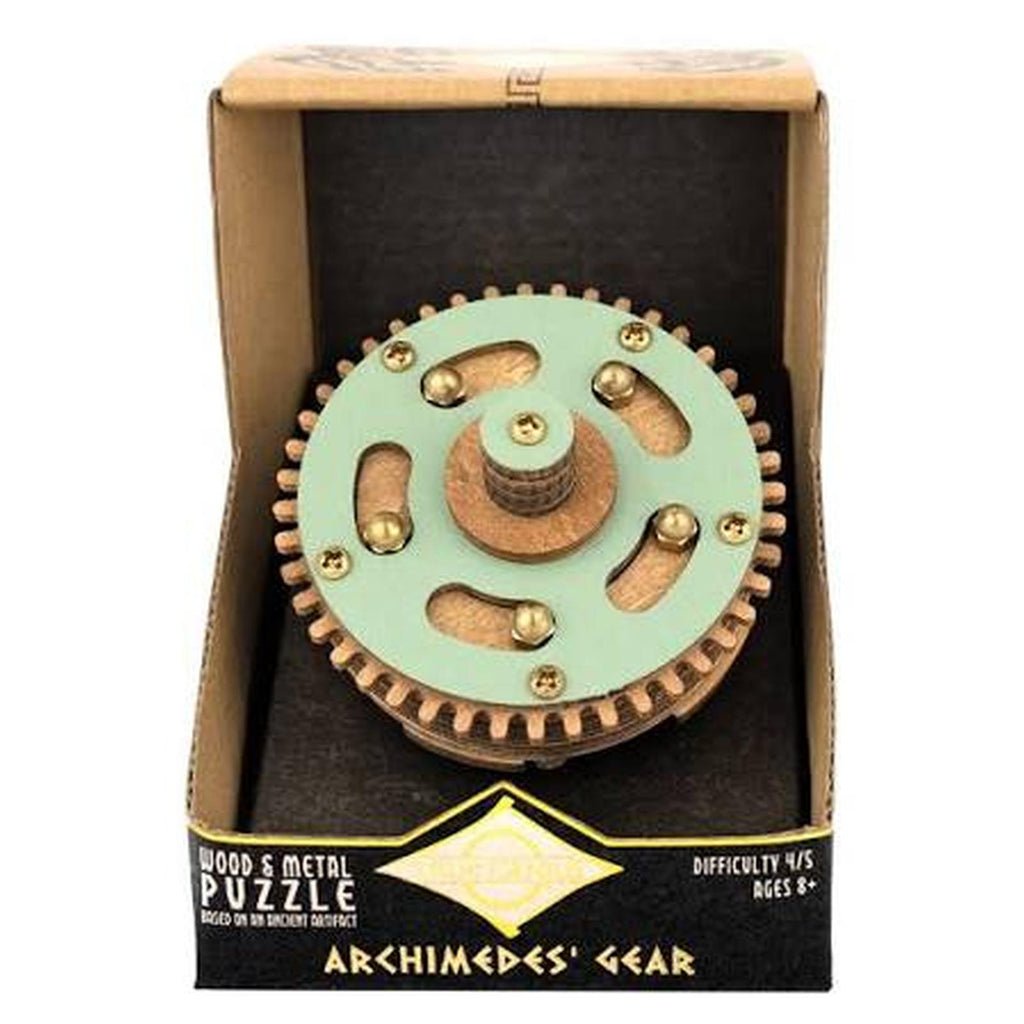 Project Genius Archimedes' Gear Difficulty 4-5 Wood And Metal Brain Teaser Puzzle