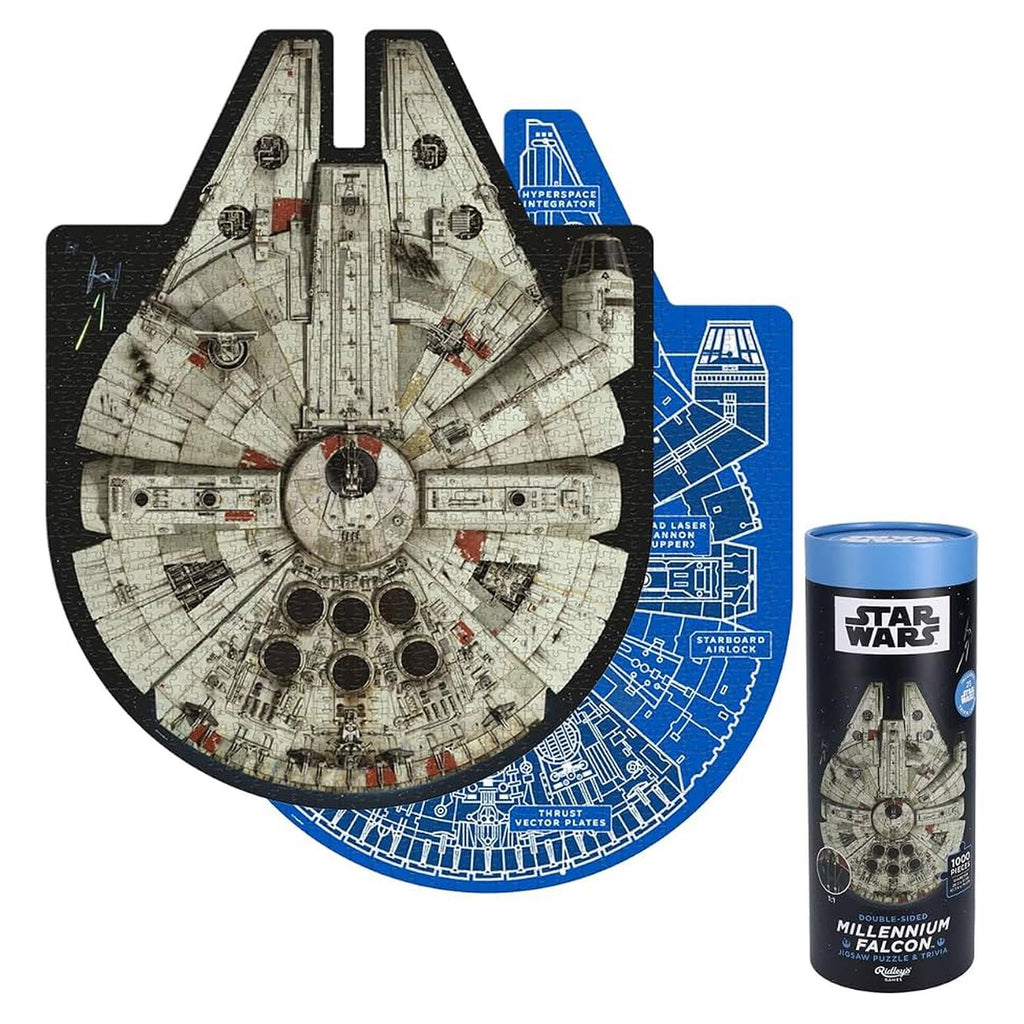 Ridley's Games Star Wars Double Sided Millennium Falcon 1000 Piece Puzzle