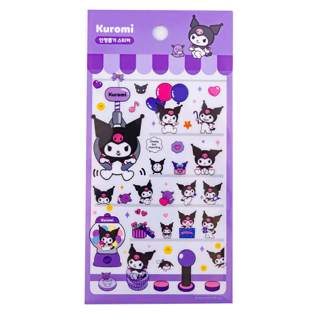 Sanrio Characters Kuromi Claw Machine Sticker Sheet - Radar Toys