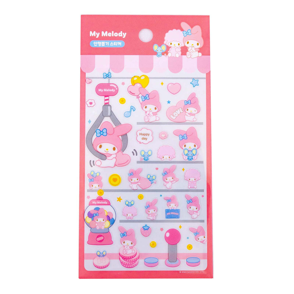 Sanrio Characters My Melody Claw Machine Sticker Sheet - Radar Toys