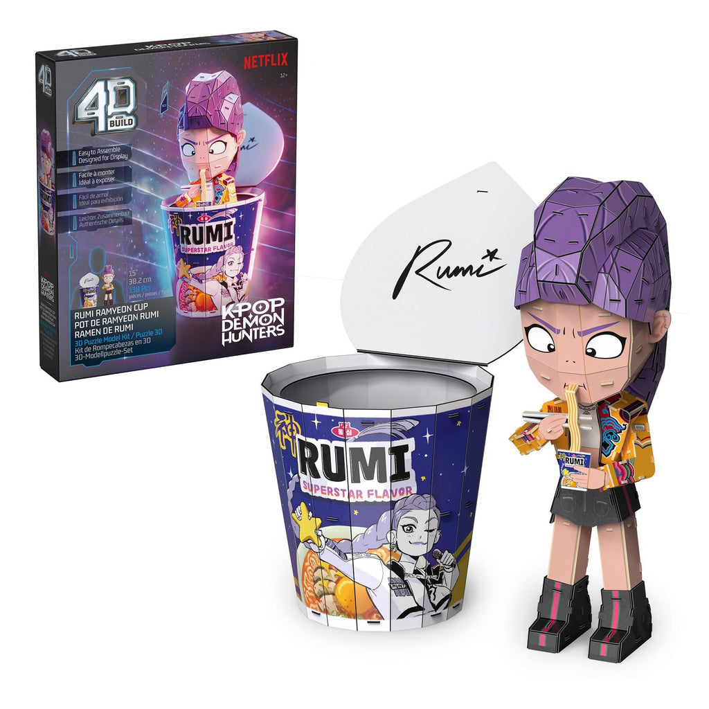 Spin Master Netflix KPOP Demon Hunters 4D Build Rumi Ramyeon Cup Model Kit - Radar Toys