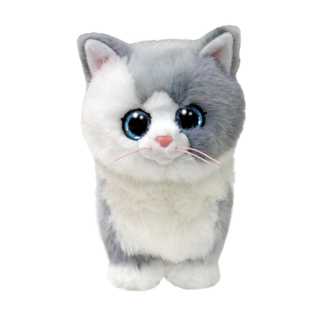 TY Beanie Babies Furley Cat Gray 6 Inch Plush