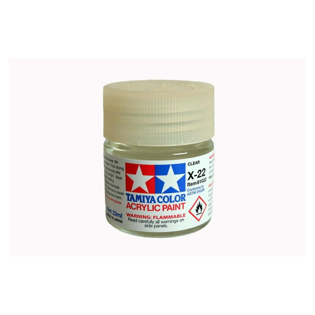 Tamiya Color X-22 Clear Gloss Acrylic Paint 23mL TAM81022 - Radar Toys