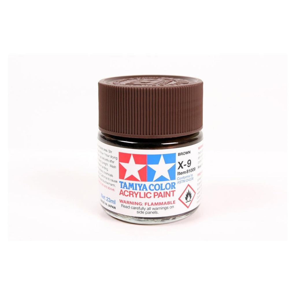 Tamiya Color X-9 Brown Gloss Acrylic Paint 23mL - Radar Toys